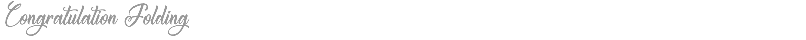 Congratulation Folding font preview